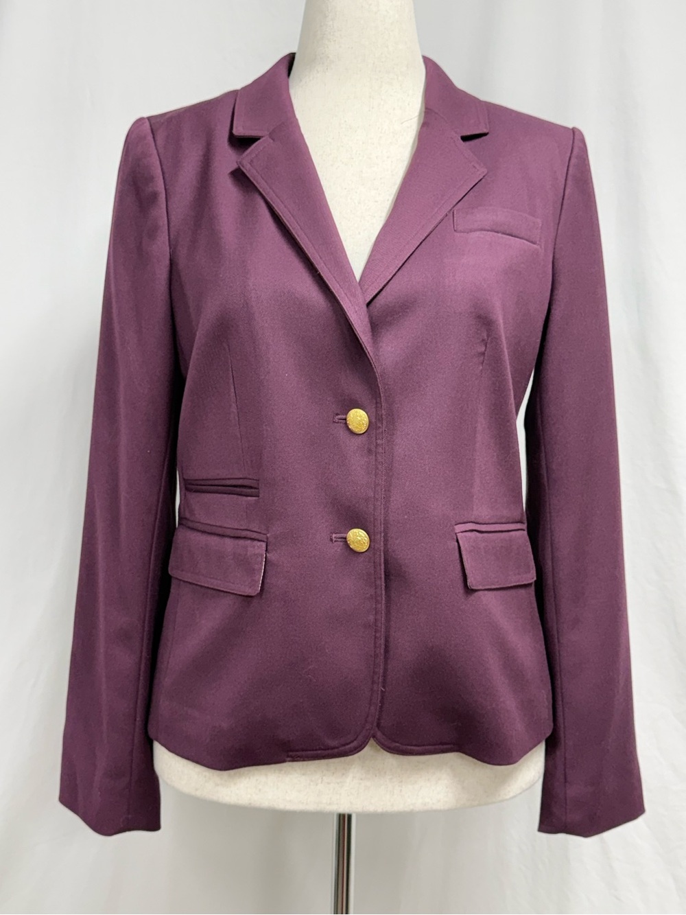 Banana Republic Factory Plum Two-Button Tailored Blazer